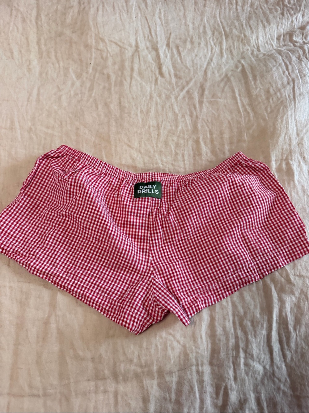 Daily drills driscolls Red Gingham micro shorts - Picture 3 of 3
